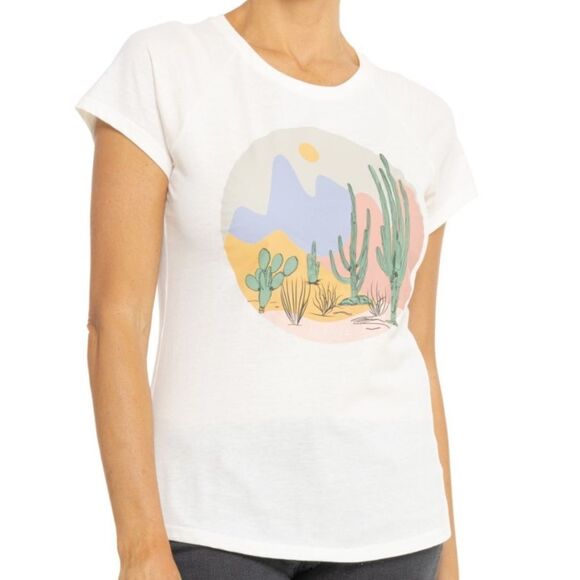 BearPaw M-L-XL Crewneck Desertscape Graphic Front Cotton Blend Short Sleeve Tee - Picture 3 of 13